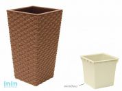 Кашпо РОТАНГ 198х198х360мм (бежевый) (IDEA)