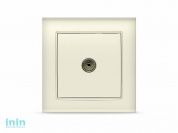 Розетка 1-ая телевизионная (скрытая) слоновая кость, Бриллиант, UNIVersal