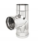 Тройник нерж. (AISI 430/0,5мм) 90* д.180