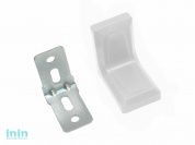 Уголок мебельный 26х26 мм цинк с декоративной накладкой белый STARFIX