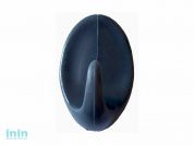 Крючок-вешалка самоклеющийся, однорожковый, 5 шт., графит, GARDENPLAST (h=50 мм, b=31 мм)