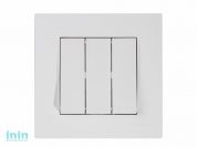 Выключатель 3- клав. (скрытый, пруж. зажим) белый, RITA, MUTLUSAN (10 A, 250 V, IP 20)