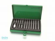 Набор бит шестигр. 4-12мм 15пр. в металл.боксе TOPTUL (GAAD1508)