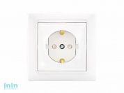 Розетка 1-ая (скрытая, с/з, з/ш) белая, Стиль, Bylectrica (Гарантийный срок:24 месяца)