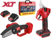 Набор аккум. инструмента WORTEX мини-пила + секатор в чем. ALL1 XLT SET СКИДКА -28% (Аккум. мини-пила WORTEX LX CEC 2518-1 + Аккум. секатор WORTEX CBS 2030 + 1 АКБ 2А*ч + ЗУ 2 А)
