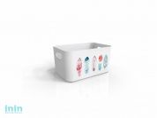 Корзина Serenity 2, снежно-белый, BEROSSI (Изделие из пластмассы. Литраж 2.4 литра  . Размер 227 х 158 х 121 мм)