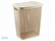 Корзина для белья ПИРУЛА 35л (латте) (IDEA)