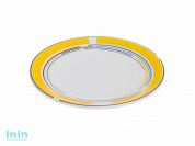 Тарелка десертная керамическая, 199 мм, круглая, серия Самсун, желтая полоска, PERFECTO LINEA (Супер цена!)