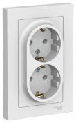 Розетка двойная с/з Schneider Electric Atlas Design ATN000124