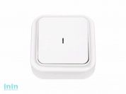 Выключатель 1 клав. (открытый, 10А) со световой индикацией, белый, Пралеска, BYLECTRICA (Выключатель одноклавишный со светодиодной индикацией открытой