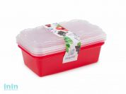 Набор контейнеров для заморозки Zip, сангрия, BEROSSI (Изделие из пластмассы. Размер 200 х 120 х 95 мм)