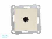 Розетка телевиз. 1-ая (скрытая, без рамки, с/з, 11dB, переходная) кремовая, RITA, MUTLUSAN