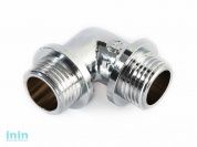 Колено нар.- нар. 1/2" с ограничителем, ХРОМ General Fittings