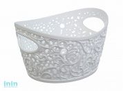 Корзинка КРУЖЕВО 1 л (белый) (IDEA)