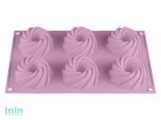 Форма для выпечки, силиконовая, прямоугольная на 6 кексов, 29.2 х 17.3 х 3.5 см, лило,PERFECTO LINEA