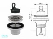 Водослив для умывальника 5/4, с нержавеющей решеткой, Alcaplast (Водослив для умывальника 5/4, с нержавеющей решеткой, Alcaplast)