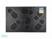 Коврик придверный 58х36,5 см, черный, "Следы", TM YPgroup (Размер 58х36,5 см. Материал: вулканизированная непористая резина.)