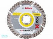 Алмазный круг 125х22,23 мм по керамике сегмент. X-LOCK Standard for Universal BOSCH (сухая резка, подходит для всех типов УШМ)