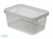 Ящик для хранения с крышкой ПИРУЛА 125х267х183 (смоки) (IDEA)