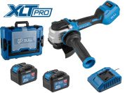 Аккум. углошлифмашина BULL CSG 1812-1 SR Xcase XLTpro 2x6 Ач БЕСЩЕТ, 125 мм, рег. об., 10 000 об/мин (Безредукторный тип, плав пуск, конст. эл., защита от перегруз. и перегрев.)