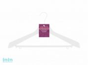 Вешалка костюмная №8Р, пластмассовая, белая, 450 х 55 х 255, ЛИТОПЛАСТ