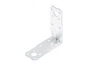 Уголок крепежный усиленный 90х90x40 белый цинк Цвiк (Фактический размер изделия 87*87*37мм, толщина 1,7мм) (ЦВIК)