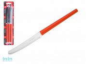 Набор ножей столовых, 3шт., серия MILLENIUN, коралловые оранжевые, DI SOLLE (Длина: 213 мм, длина лезвия: 101 мм, толщина: 0,8 мм. Прочная пластиковая