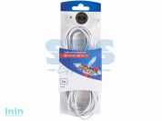 Удлинитель телефонный 6р-4с, 5 м, белый REXANT