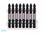 Насадка (бита) крестообразная PH2/PH2 65 мм BOSCH ударная торсионная в розничн. упак. ( 8 шт.) (посадочн. шестигранник 1/4 ")