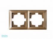 Рамка 2-местная бронза, Стиль, Bylectrica (Рамка двухместная бронза, Стиль Гарантийный срок:24 месяца)