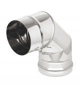 Колено нерж. (AISI 430/0,5мм) 3 секции 90* д.150