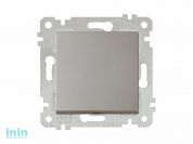 Выключатель 1-клав. двухполюсный (скрытый, без рамки, винт. зажим) титан, RITA, MUTLUSAN (10 A, 250 V, IP 20)