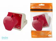 Розетка силовая 115 стационарная 16А 380В 5 pin 3Р+РЕ+N IP44 TDM