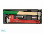 Набор-сет молоток и ключ трубный 14" 136х364мм TOPTUL (GВAT0201)