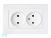 Розетка 2-ая (скрытая, б/з) белая, Уют, Bylectrica (Розетка  РС16-343 Гарантийный срок:24 месяца)
