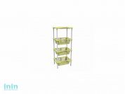 Этажерка "Krita mix" 4-х секционная, лето, BEROSSI (Изделие из пластмассы. Размер 401 х 278 х 935 мм)