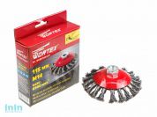 Щетка дисковая косич.115мм/M14 WORTEX