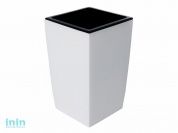 Кашпо для цветов со вставкой Жасмин, 1,5 л, белый, GARDENPLAST