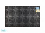 Коврик придверный 58х36,5 см, черный, с геометрическим узором, TM YPgroup (Размер 58х36,5 см. Материал: вулканизированная непористая резина.)