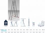 Лестница алюм. 2-х секц. 299/550см 2х12 ступ., 12,0кг PRO STARTUL (ST9946-12)