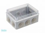 Коробка распаячная ОП 150х110х70мм, 10 мембр. вх., прозр.крышка IP55 ЮПИТЕР