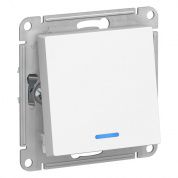 Выключатель 1-клавишный проходной с подсветкой Schneider Atlas Design, ATN000163
