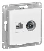 Розетка TV + компьютерная RJ45 Schneider Atlas Design, ATN000189