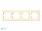 Рамка 4-местная бежевая, Стиль, BYLECTRICA (четырехместная Гарантийный срок:24 месяца)