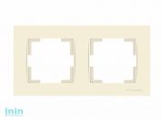 Рамка 2-ая горизонтальная кремовая, RITA, MUTLUSAN