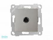 Розетка телевиз. 1-ая (скрытая, без рамки, с/з, 11dB, переходная) титан, RITA, MUTLUSAN