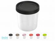 Контейнер пласт. круглый 1 л, с крышкой, Spinoja, DRINA (120х130 мм, цвета в ассортименте)