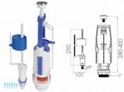 Арматура для смывного бачка универсальная с клапаном нижней подачи, AV Engineering