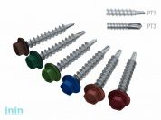 Саморез кровельный 4.8х70 мм цинк, шайба с прокл., PT1, RAL 5005 (5 кг.) STARFIX