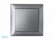 Выключатель 1 клав. (cкрытый, 10А) серебро, Стиль, Bylectrica (Выключатель одноклавишный скрытой установки Гарантийный срок:24 месяца)